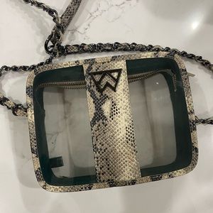 Kelly Wynee clear game day handbag